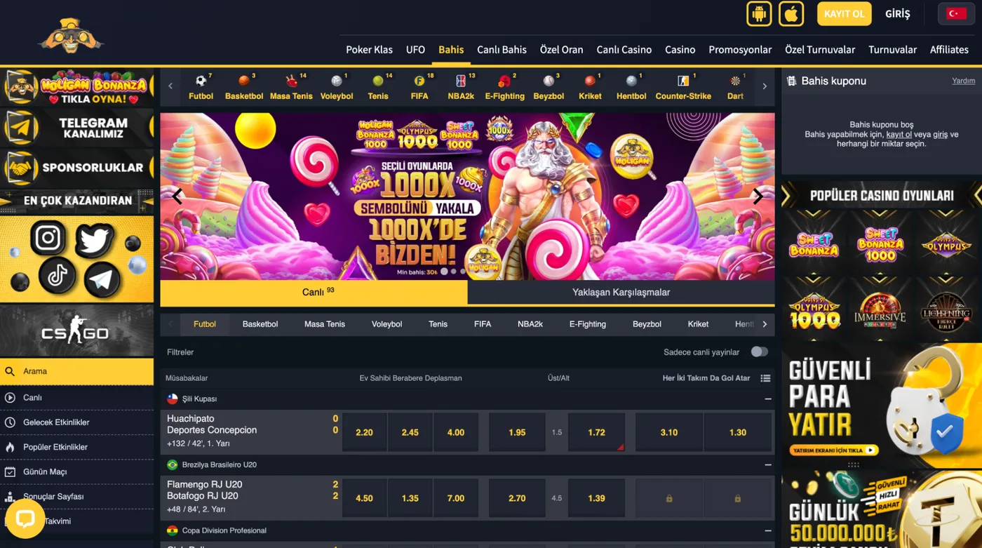 Holiganbet Casino Sitesinde Sunulan Özel Hoş Geldin Bonusu