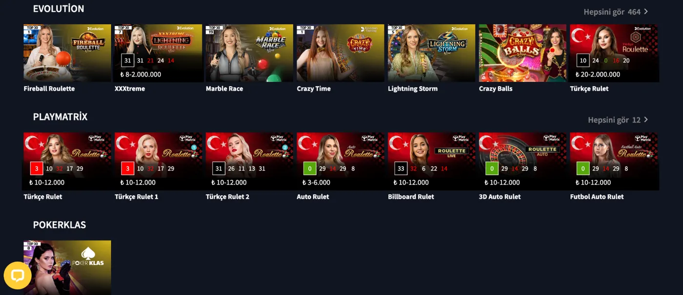 Holiganbet Canlı Casino ve Masa Oyunları Deneyimi